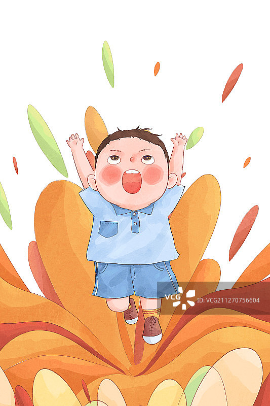 快乐的孩子儿童节插画竖版4图片素材