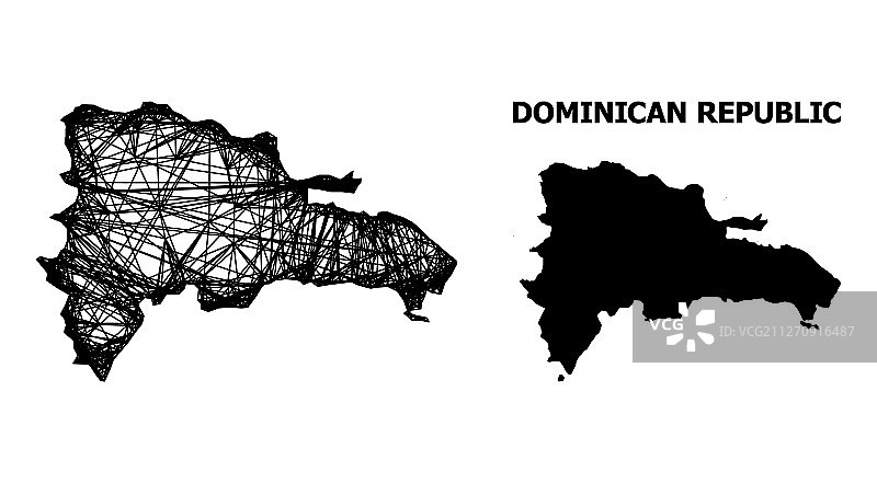 网络地图多米尼加共和国图片素材