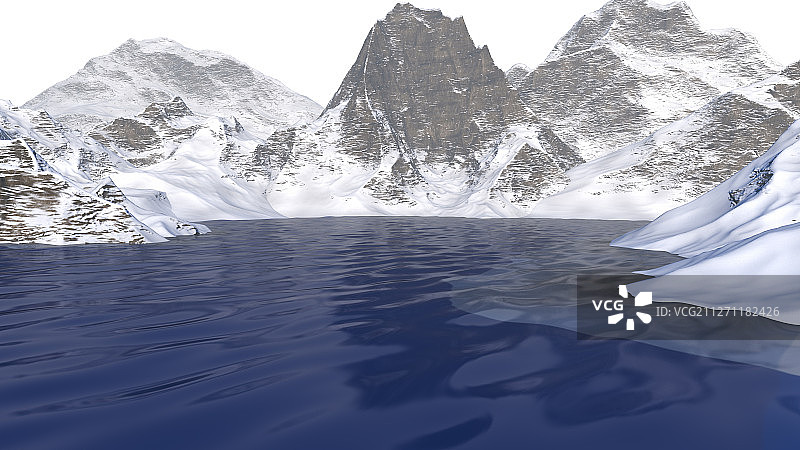 3D雪山图片素材