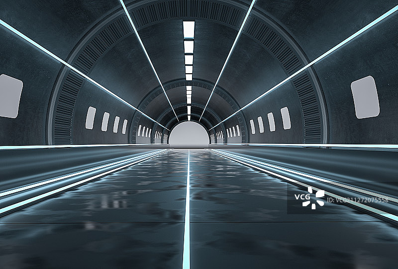 城市光线隧道合成汽车广告背景素材图图片素材