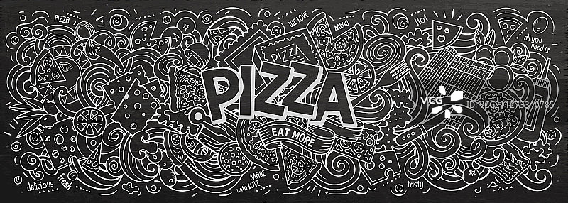 披萨手绘卡通涂鸦图片素材