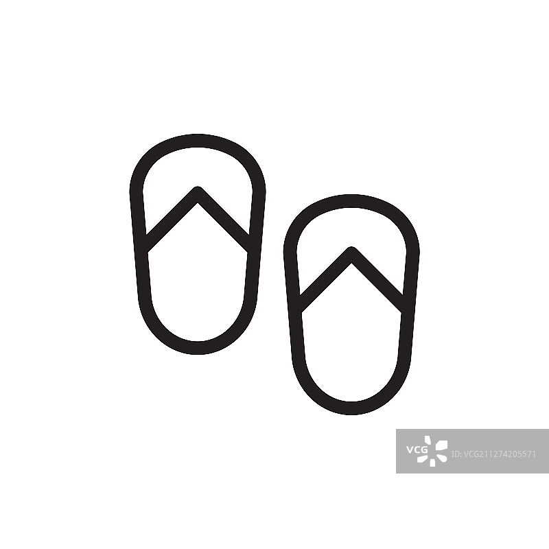平线拖鞋图标标志元素拖鞋图片素材