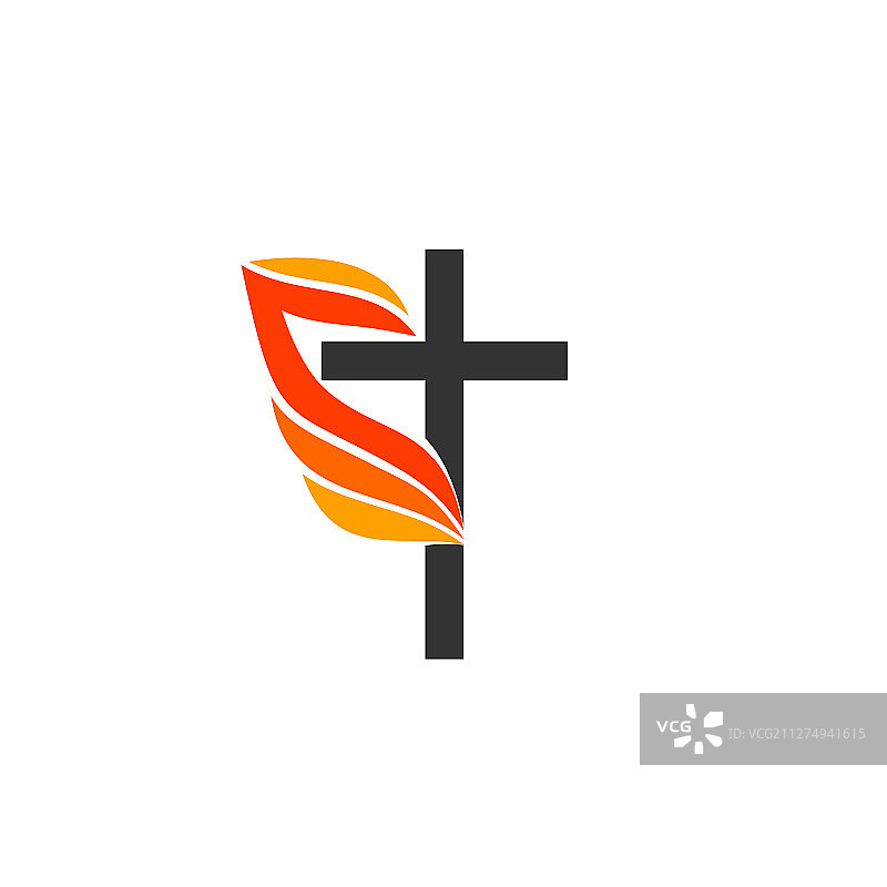 耶稣十字架火焰火焰图片素材