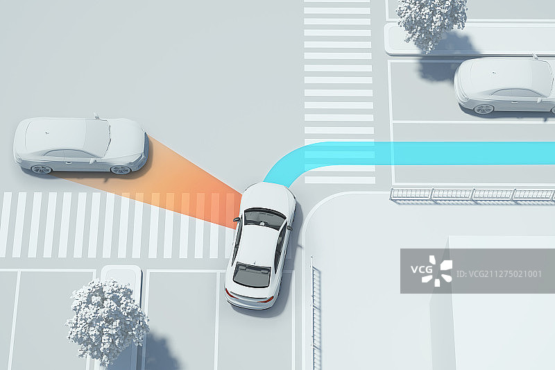 3D智能汽车道路安全系统005图片素材