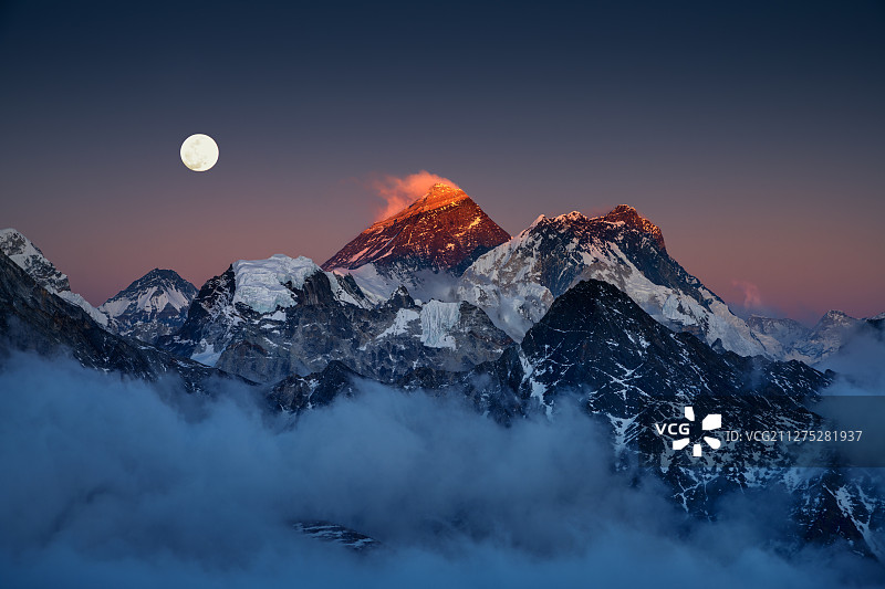 喜马拉雅山雪山风景图片素材