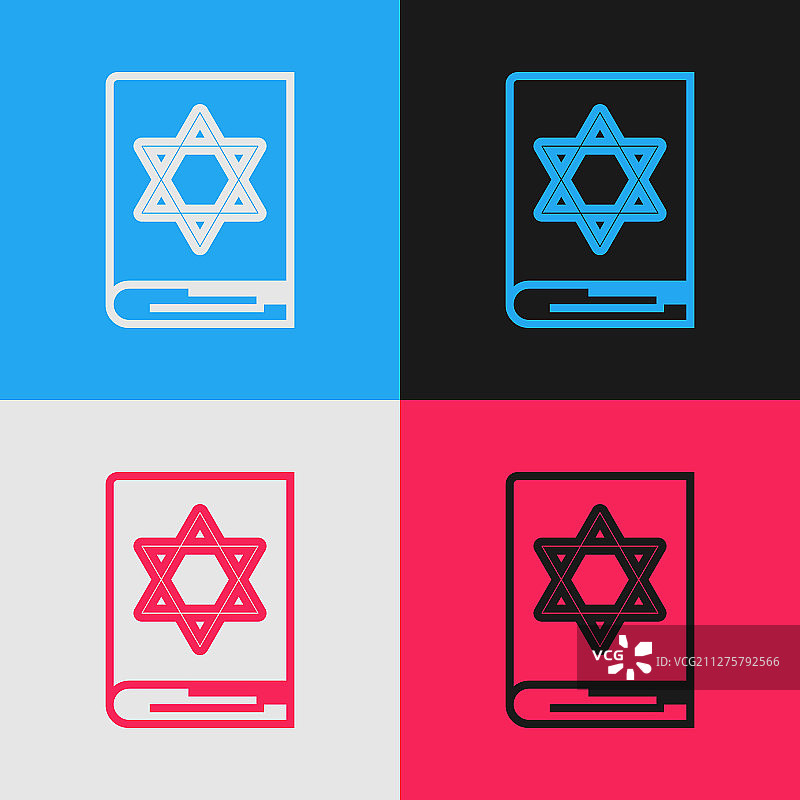 色线犹太律法书偶像孤立上图片素材