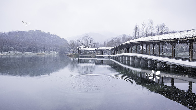 四季霁虹桥之冬图片素材