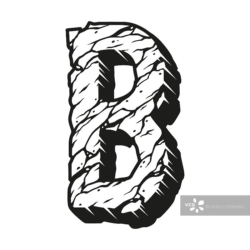 字母b沙漠复古设计模板图片素材