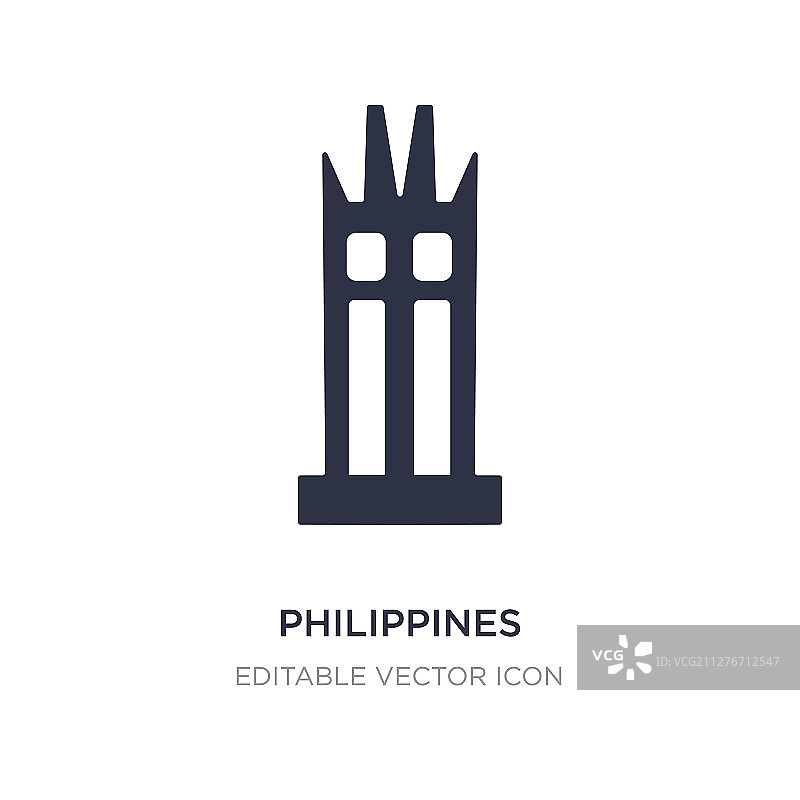 菲律宾图标上的白色背景简单图片素材