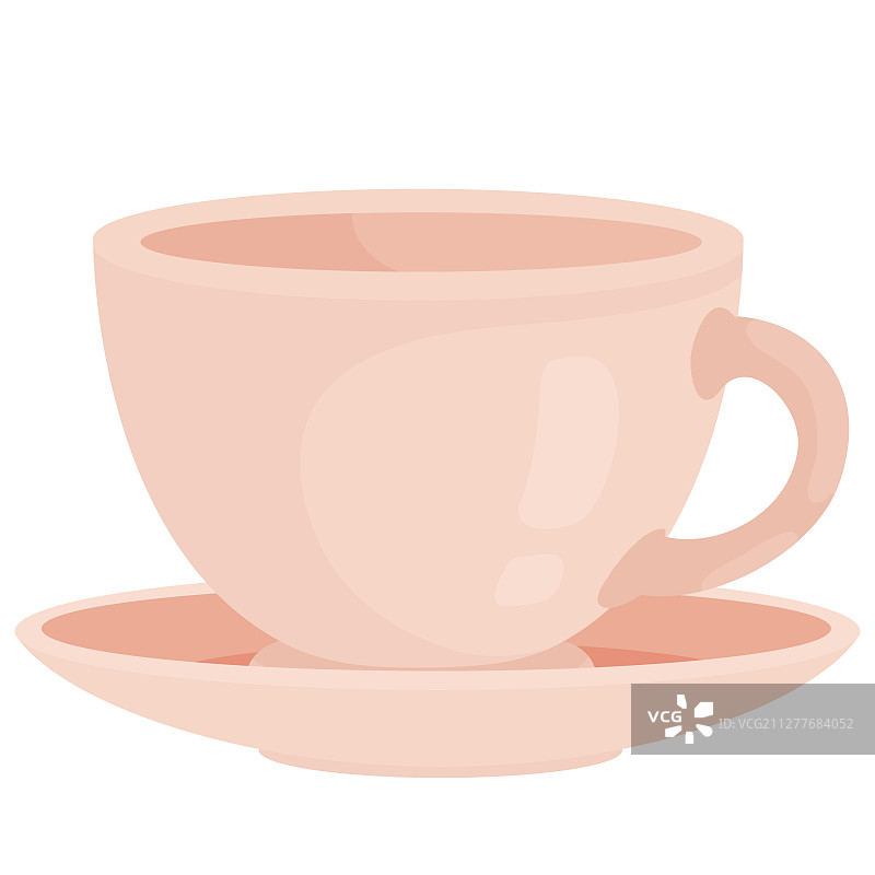 空杯与茶碟咖啡或热饮图片素材