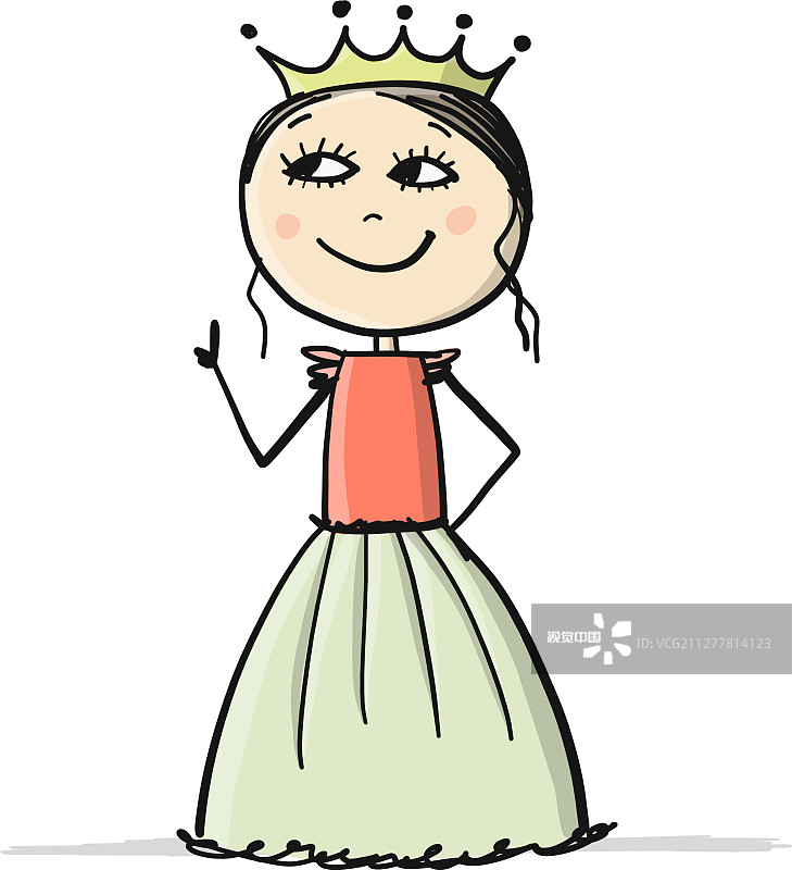 公主的草图，为你的设计图片素材