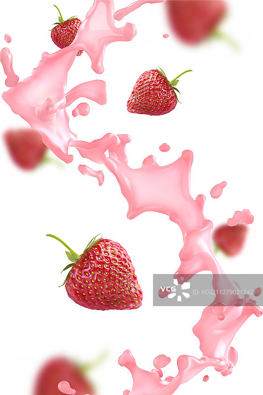 草莓溅莓现实的我图片素材