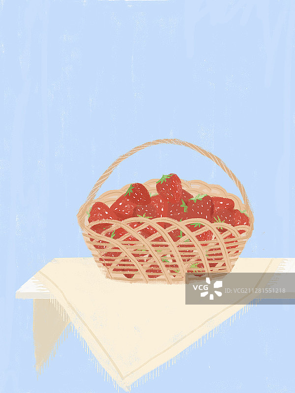 一篮草莓图片素材