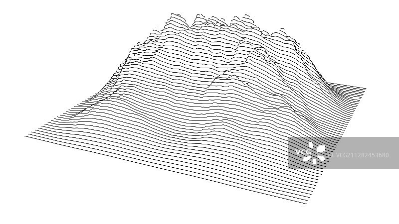 山体部分呈曲线状图片素材