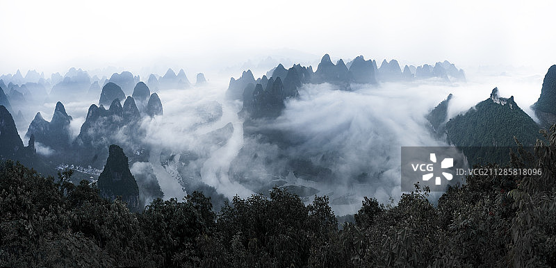桂林大面山全景图片素材