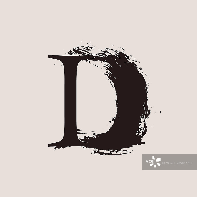 D字标识自定义衬线样式用字图片素材