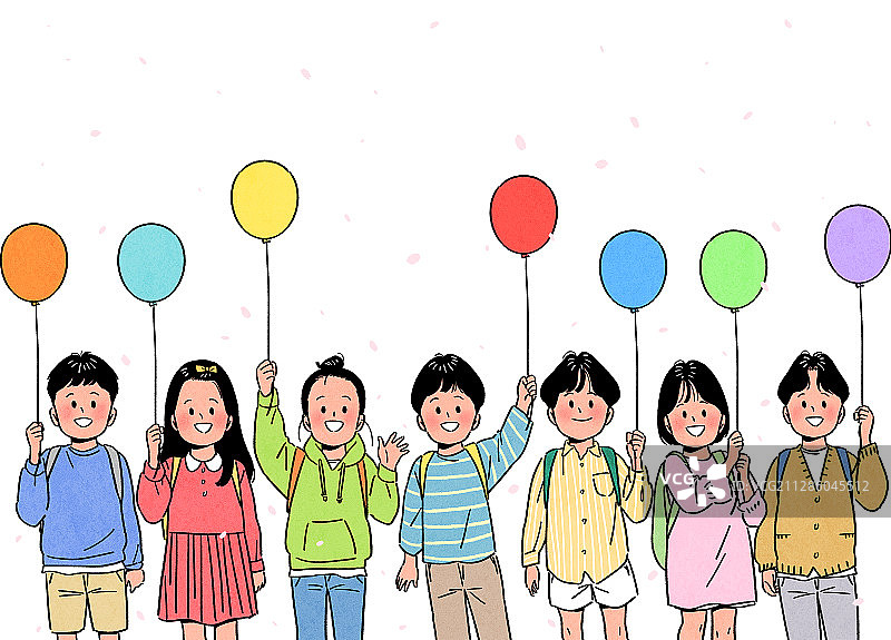 人，希望，生活方式，春天，孩子，气球图片素材