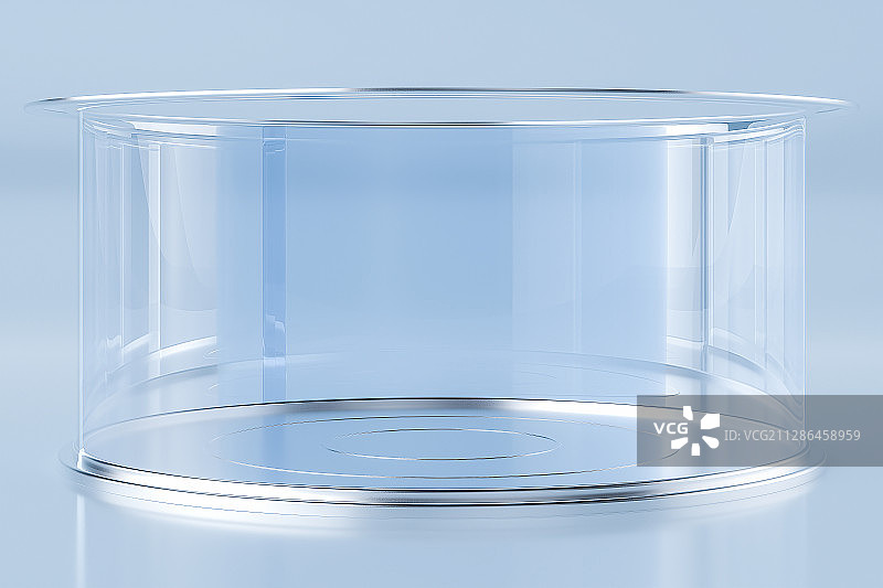 3D圆形玻璃展览厅图片素材