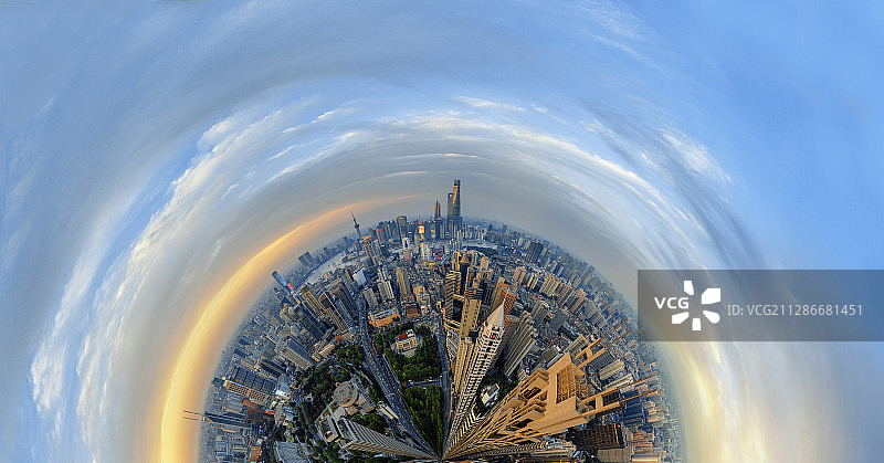 上海城市全景图图片素材