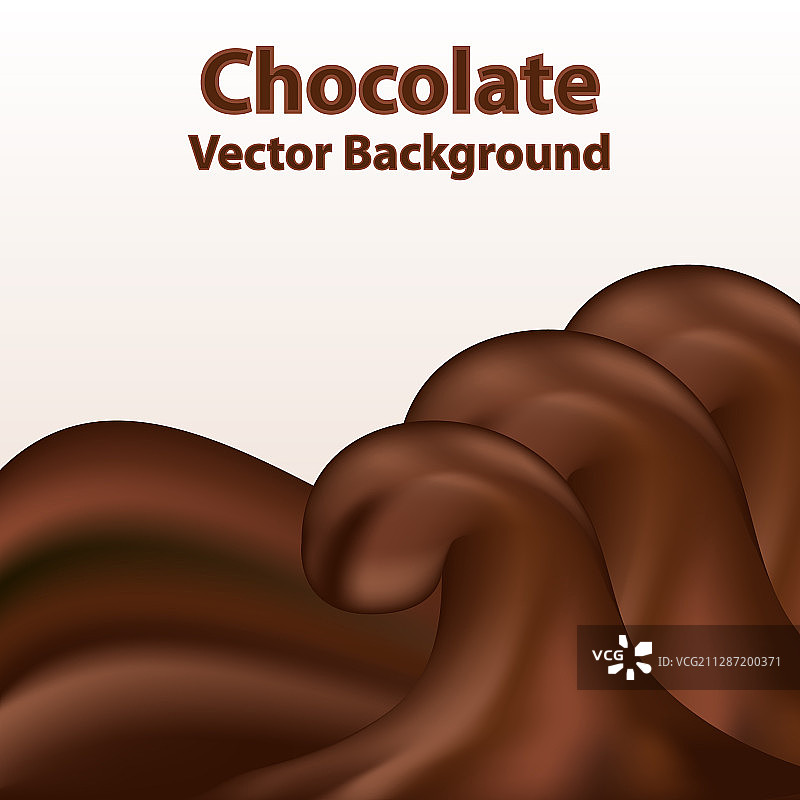 巧克力波浪和漩涡抽象背景图片素材