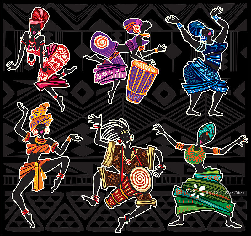 人们以传统的民族风格跳舞图片素材