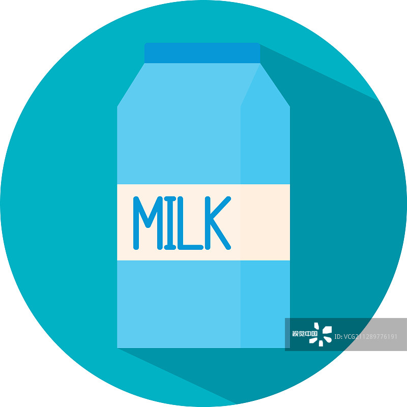 隔离牛奶盒平面风格图标设计图片素材