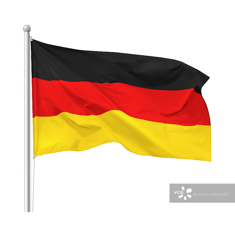 旗帜联邦共和国德国孤立图片素材