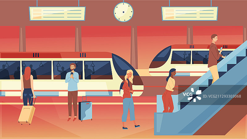 公共交通概念地铁内饰图片素材