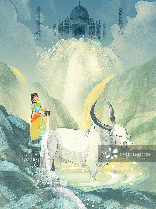 牛年系列8-印度瘤牛图片素材