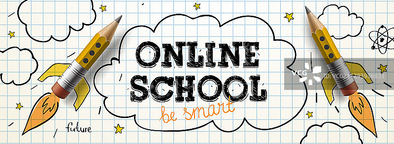 网上学校数字互联网教程和图片素材