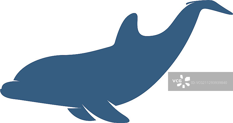 海豚标志设计模板剪影的图片素材