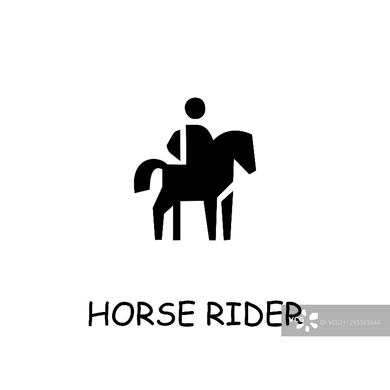 骑马者的平面图标图片素材