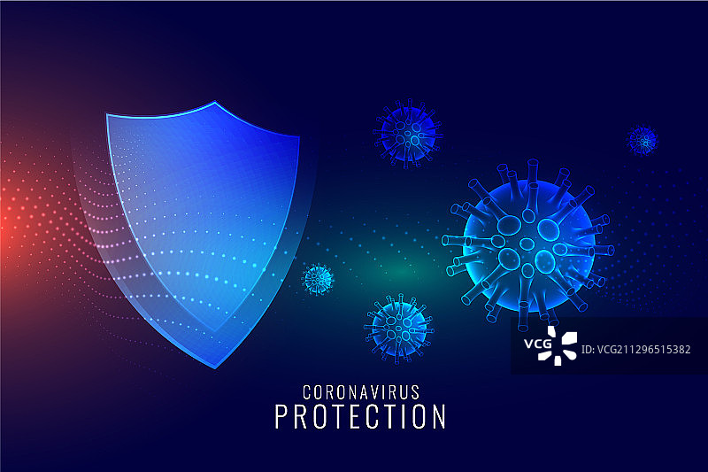 冠状病毒防护盾，增强免疫力图片素材