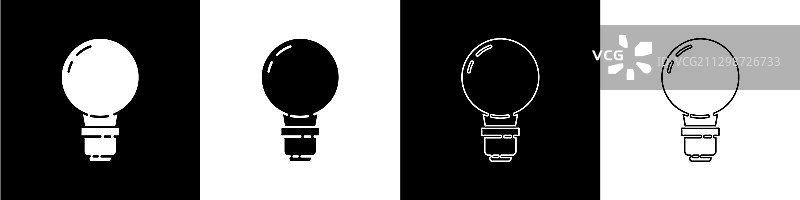 设置灯泡与概念概念图标隔离图片素材