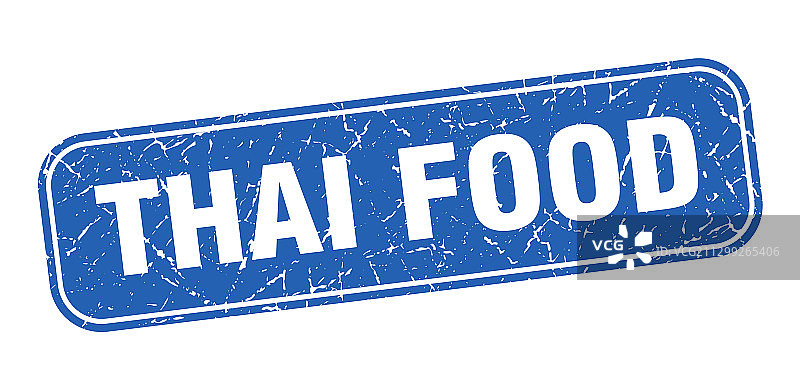泰国食品邮票泰国食品广场肮脏的蓝色标志图片素材