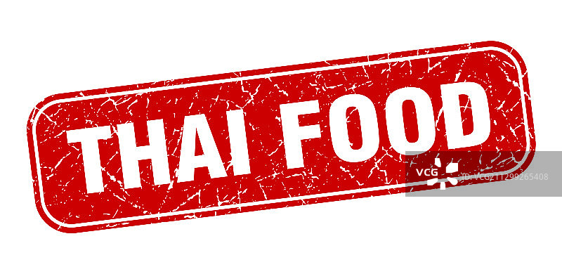 泰国食品邮票泰国食品广场肮脏的红色标志图片素材