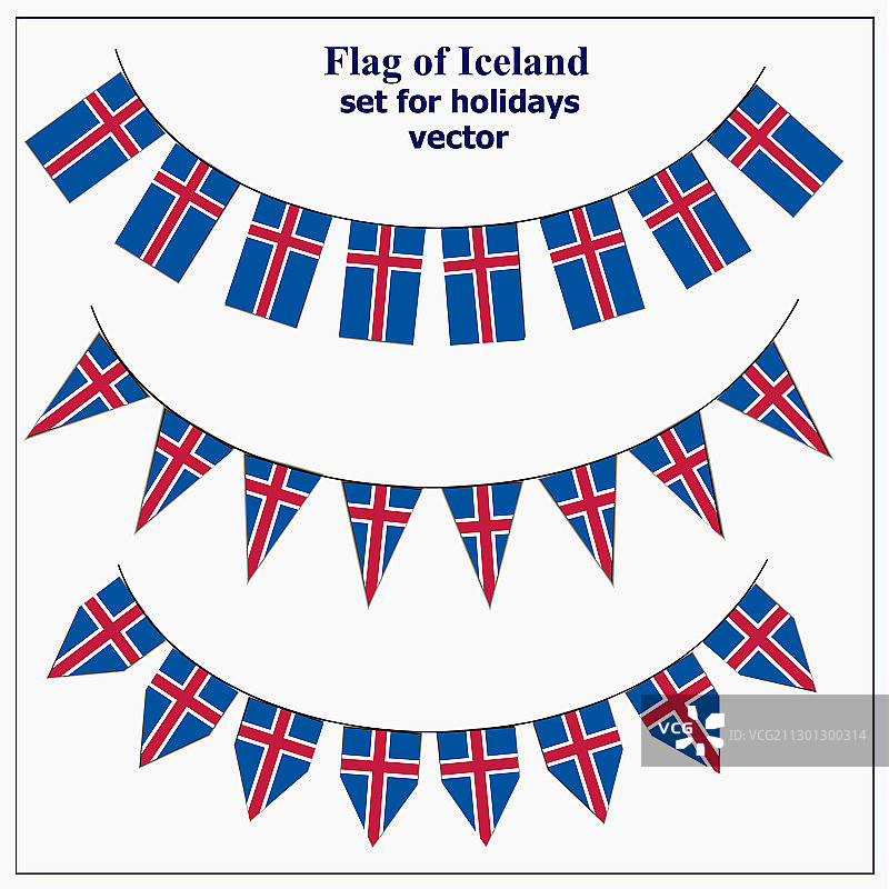 明亮的背景与旗帜冰岛快乐图片素材