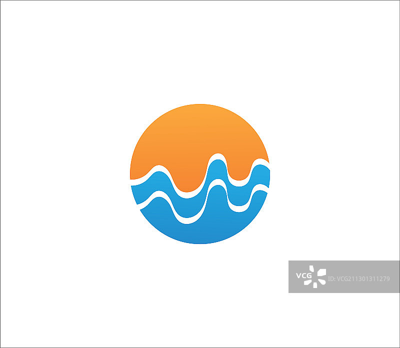 海浪旅游标志形象图片素材