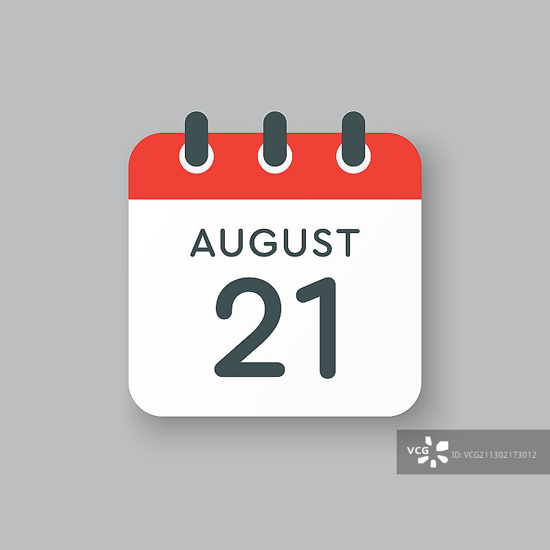 日历图标日每年8月21日日期日图片素材