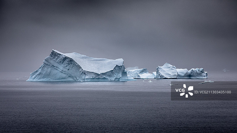 南极洲冬季的海景图片素材