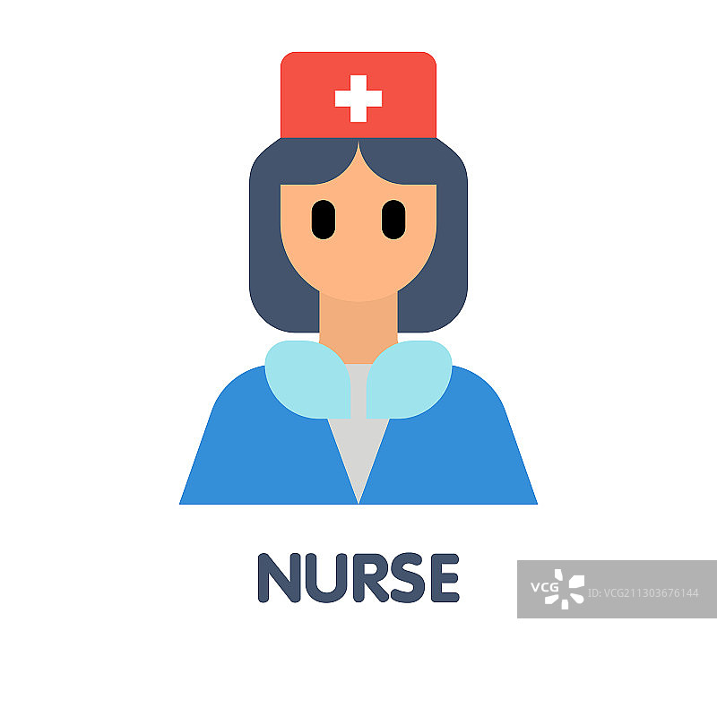 图标护士平面风格图标设计上的白色图片素材