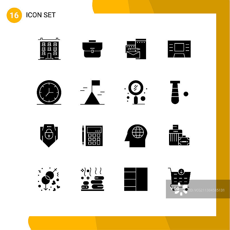 股票图标包16行符号和符号图片素材