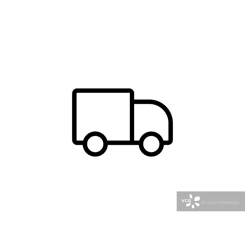 载货卡车货车图标线图片素材