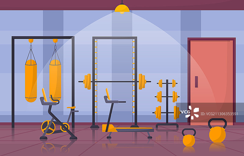 健身房中心室内运动俱乐部健身体重图片素材
