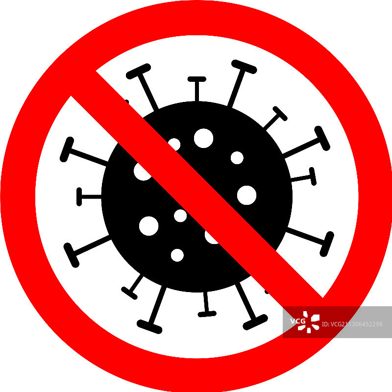 冠状病毒图标标志警告2019-ncov大流行图片素材