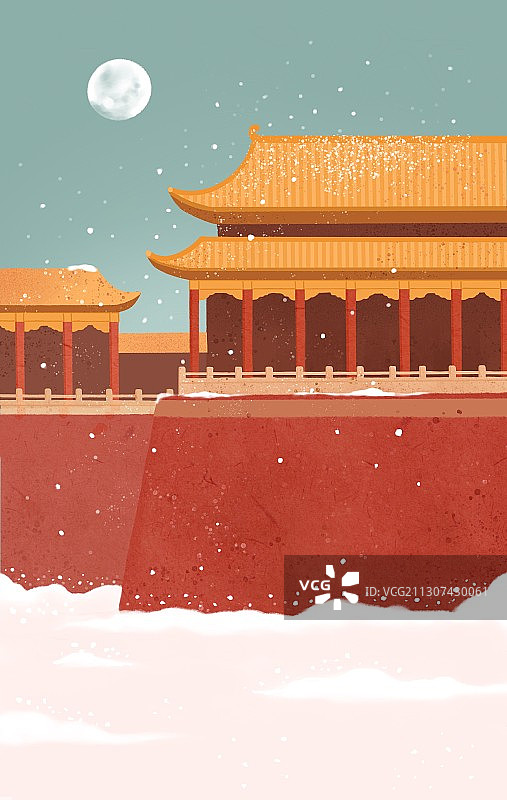 雪中的宫殿图片素材