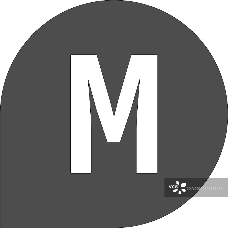 字母m标志图标平面设计理念图片素材