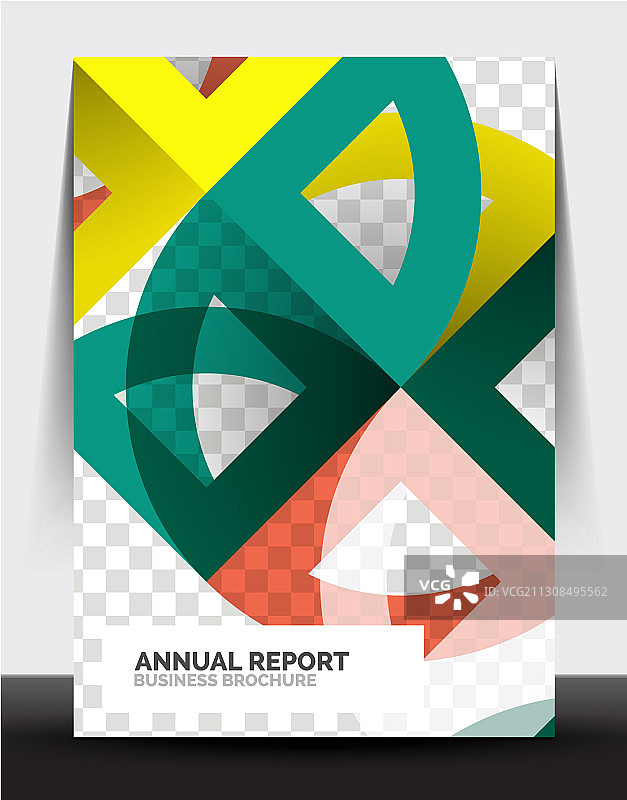 商业传单年度报告圆形和三角形图片素材