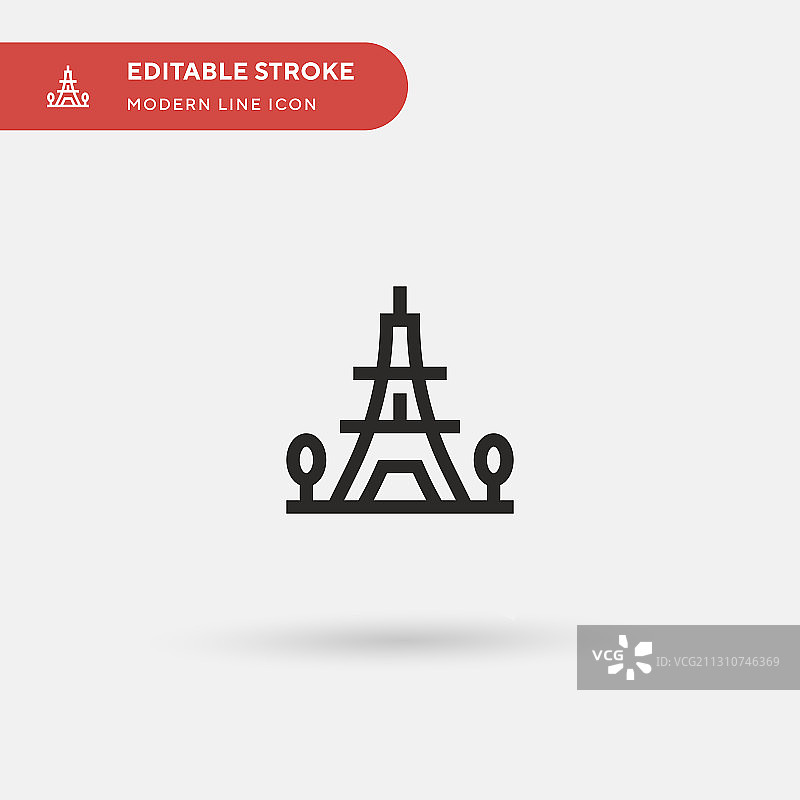 埃菲尔铁塔简单的图标图片素材