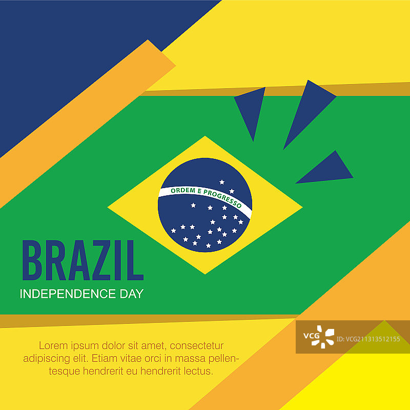 巴西独立庆典旗帜图片素材